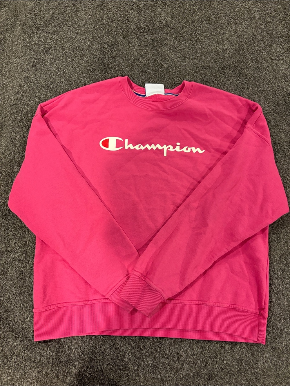 Champion Bright Pink Logo Sweatshirt